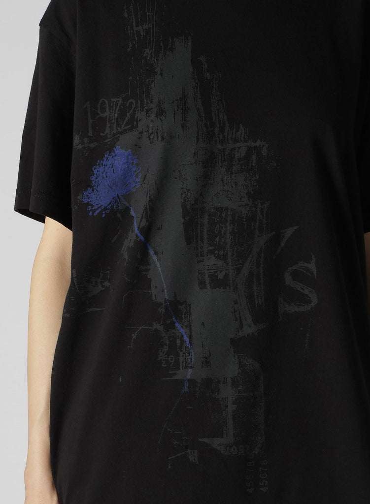 Y's Round Neck T-A Graphic T-Shirt Black YS-T19-068-2-04