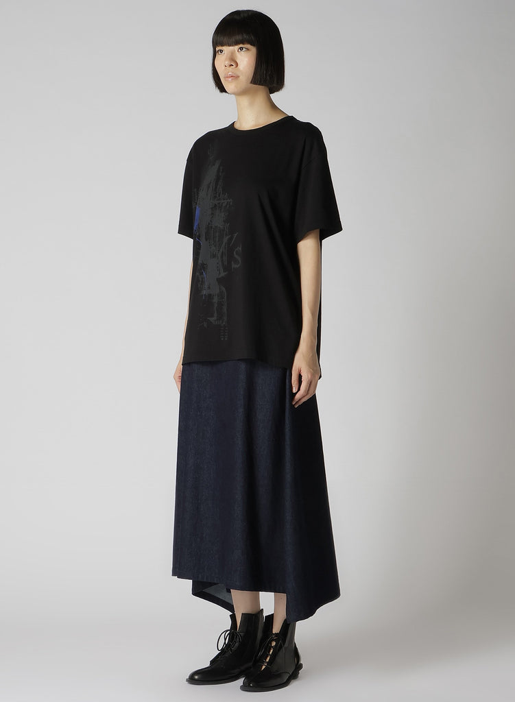 Y's Round Neck T-A Graphic T-Shirt Black YS-T19-068-2-04