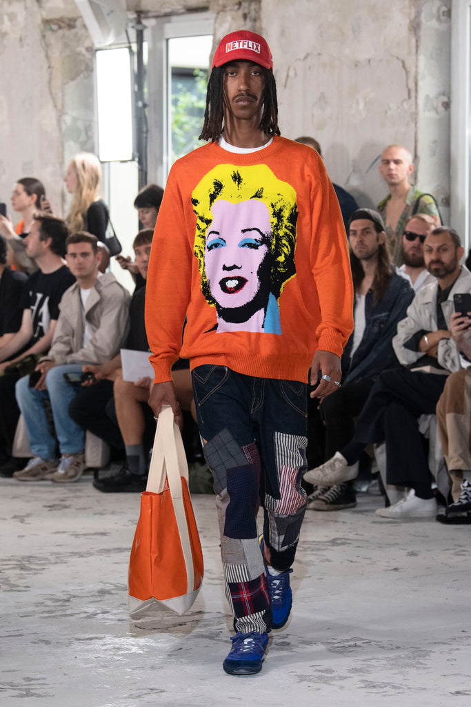Junya Watanabe MAN x Andy Warhol Marilyn Monroe Knit Orange WK-N006-S23