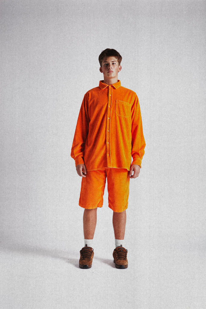 ERL Corduroy Shirt Woven Orange ERL06B002