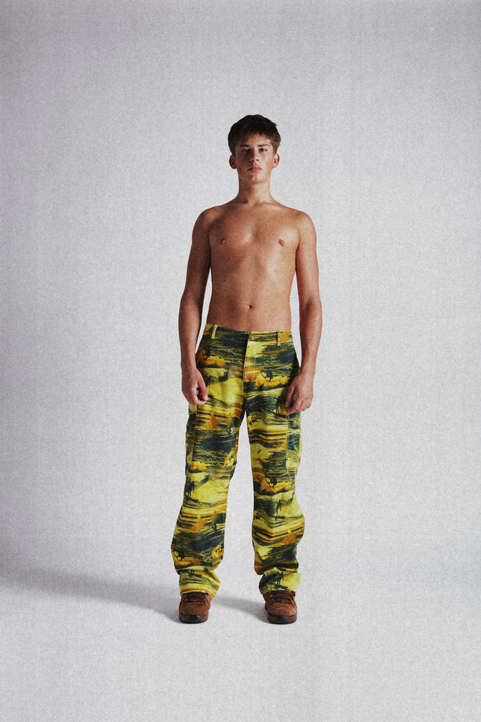 ERL Acid Sunset Printed Cargo Pants ERL06P201