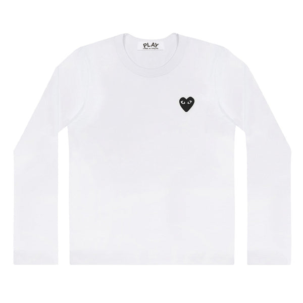 COMME des GARCONS PLAY Black Heart Longsleeve White