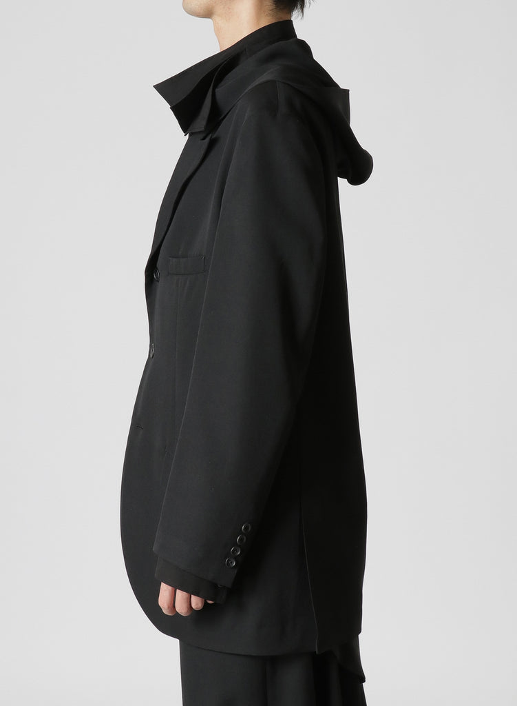 Yohji Yamamoto POUR HOMME W-Hooded Jacket Black HE-J31-100