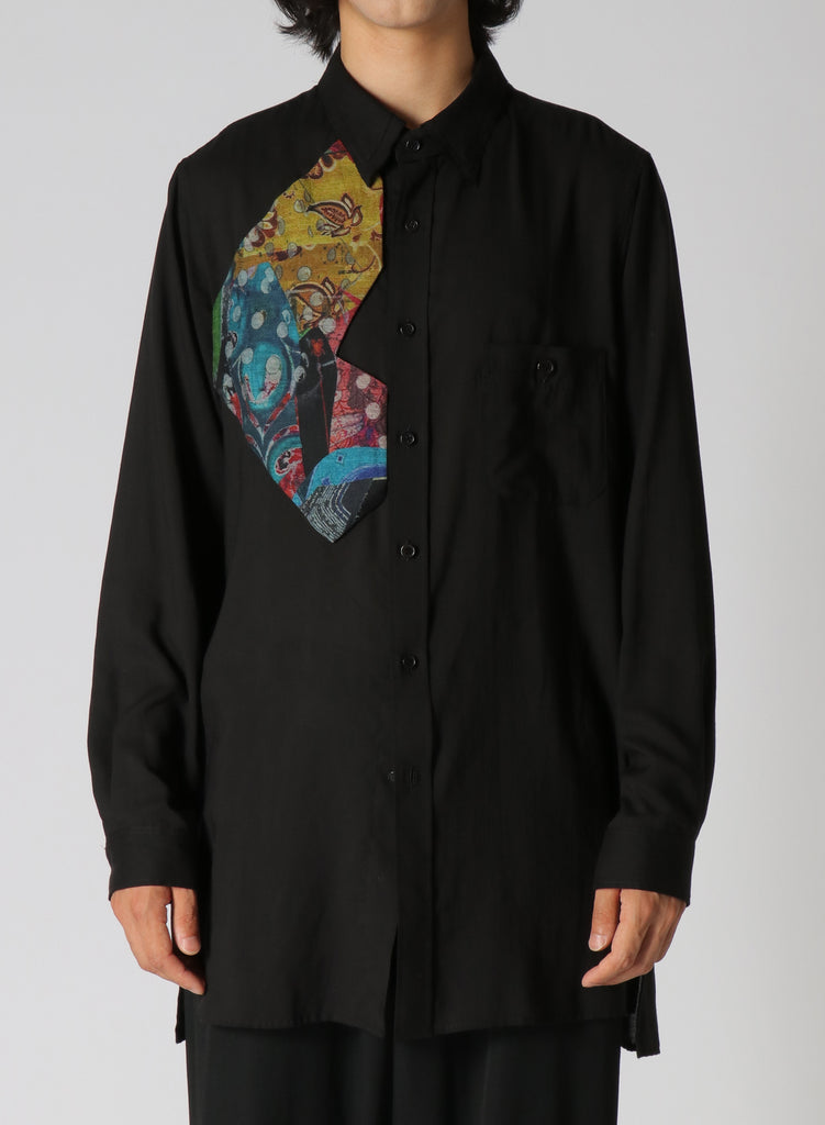 Yohji Yamamoto POUR HOMME Patch Artwork Shirt HZ-B23-212-1-03