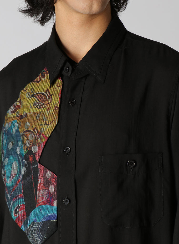 Yohji Yamamoto POUR HOMME Patch Artwork Shirt HZ-B23-212-1-03