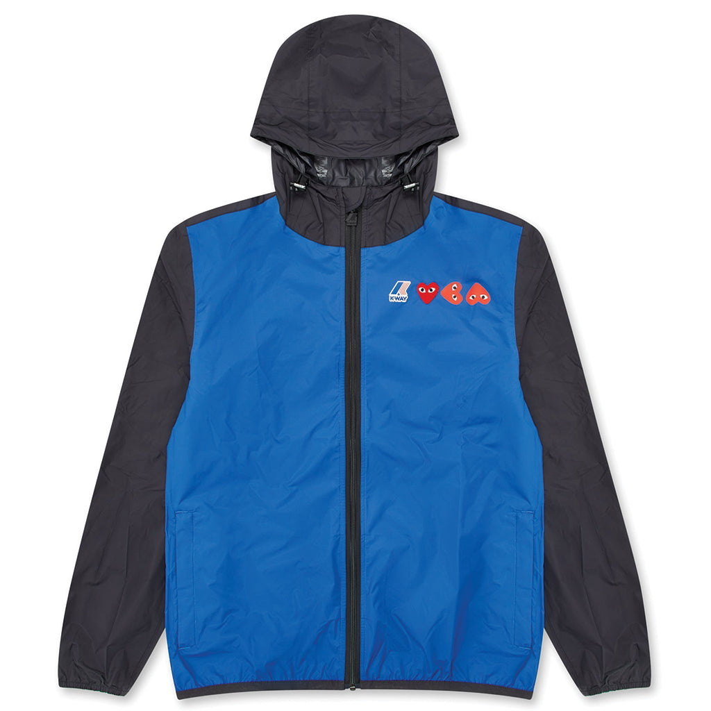 PLAY COMME des GARÇONS x K-WAY Full Zip Jacket Blue / Black