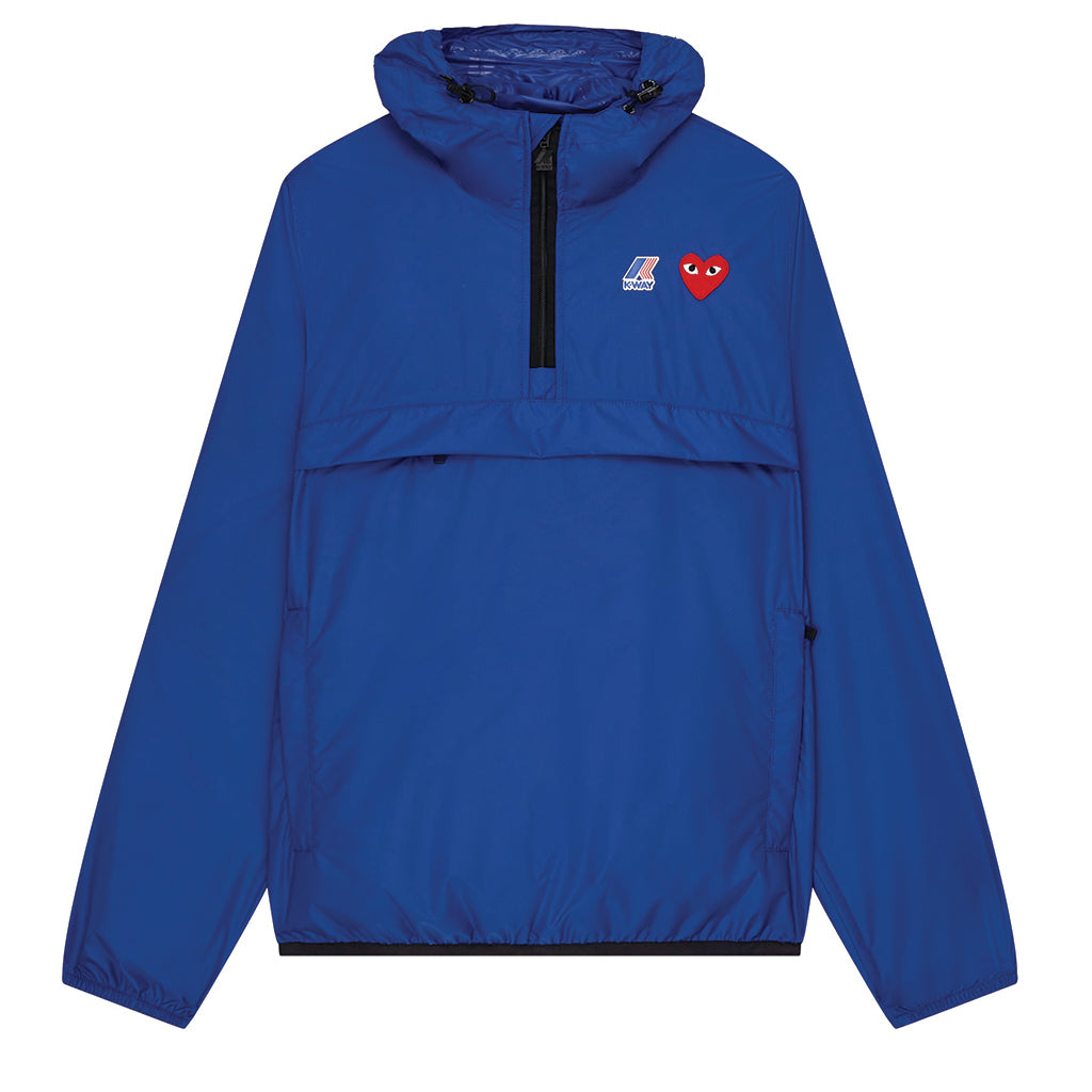 PLAY COMME des GARÇONS x K-WAY Half Zip Jacket Blue