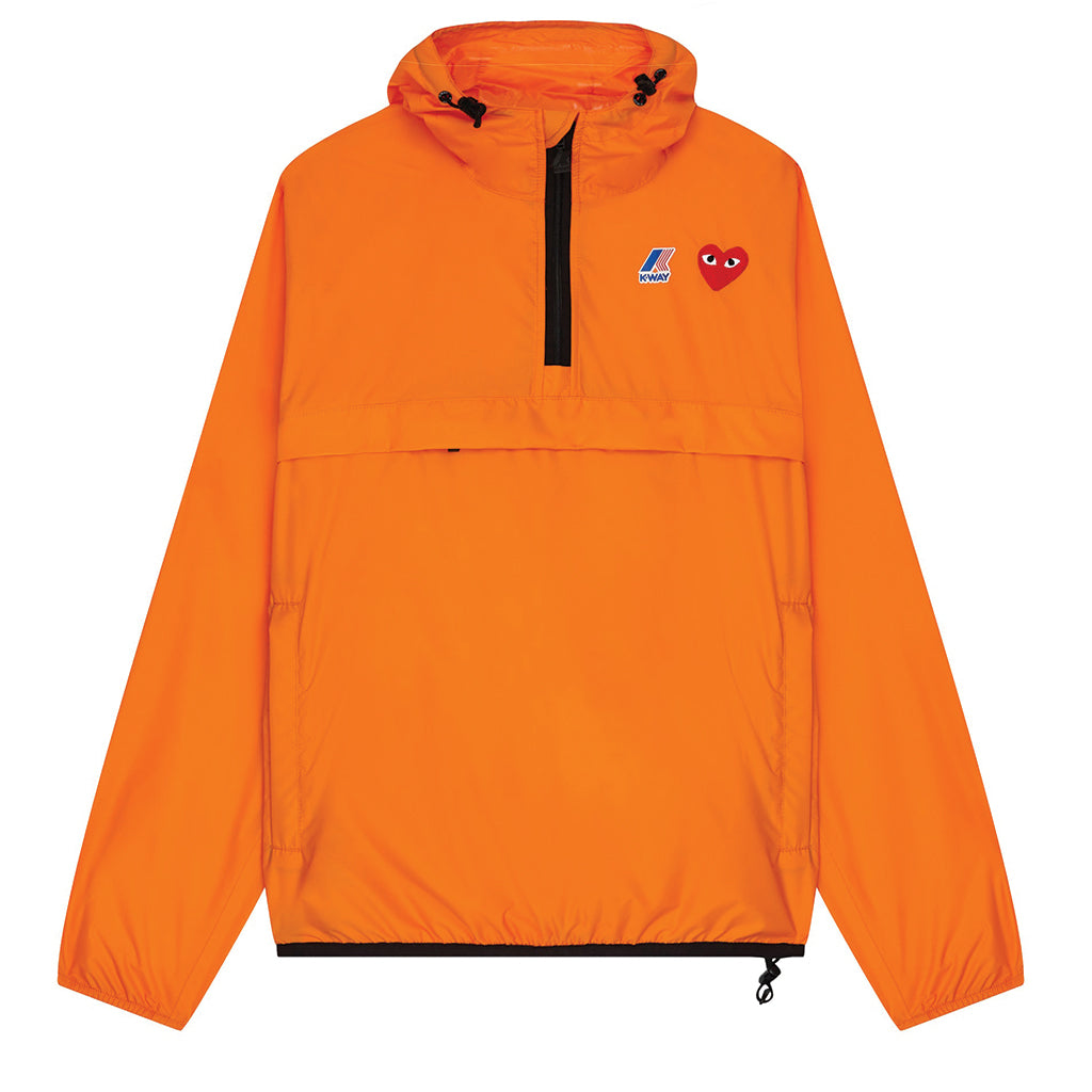 PLAY COMME des GARÇONS x K-WAY Half Zip Jacket Orange