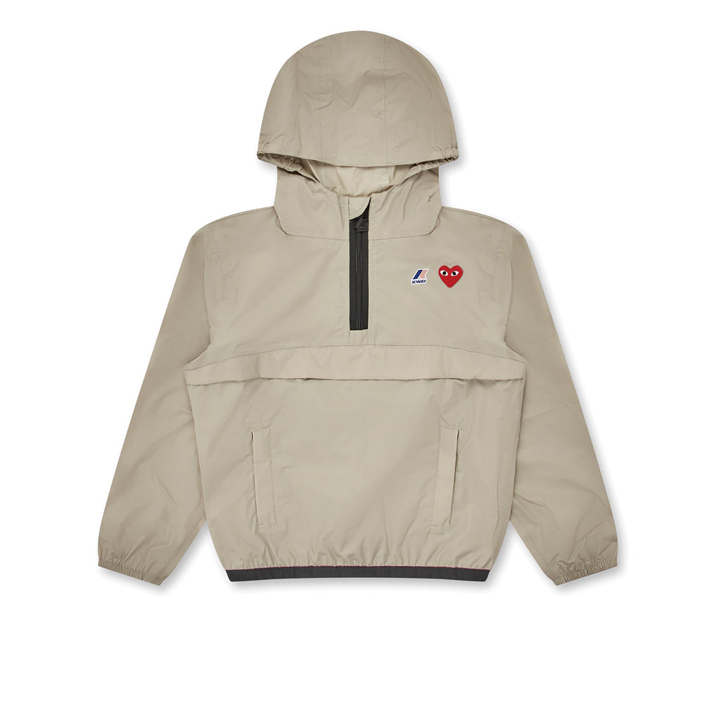 PLAY COMME des GARCONS x K-Way Half Zip Kids Jacket Beige K31247W