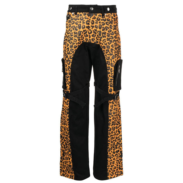 Youths in Balaclava Unisex Split Cargo Pants Leopard