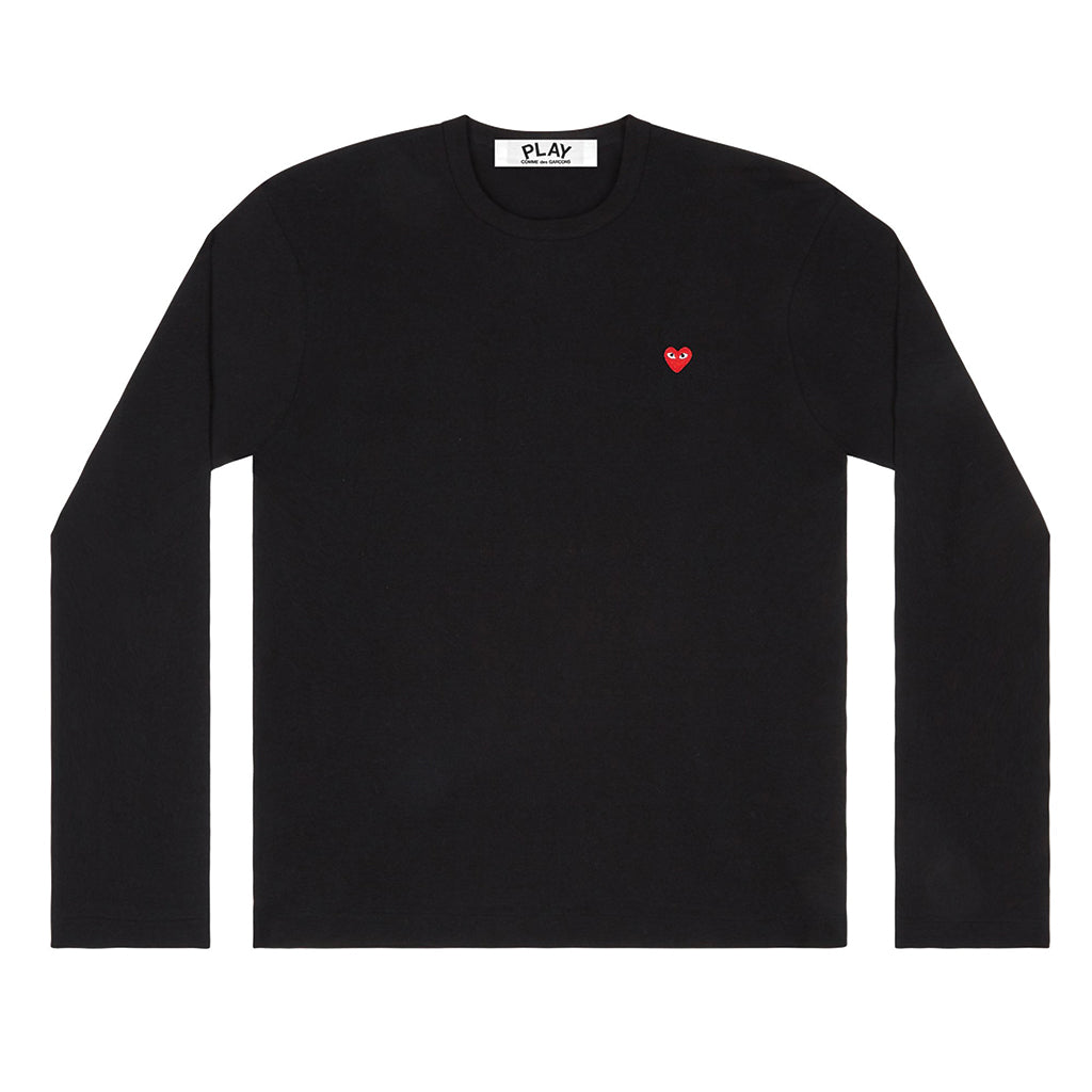 COMME des GARCONS PLAY Little Red Heart Longsleeve Black