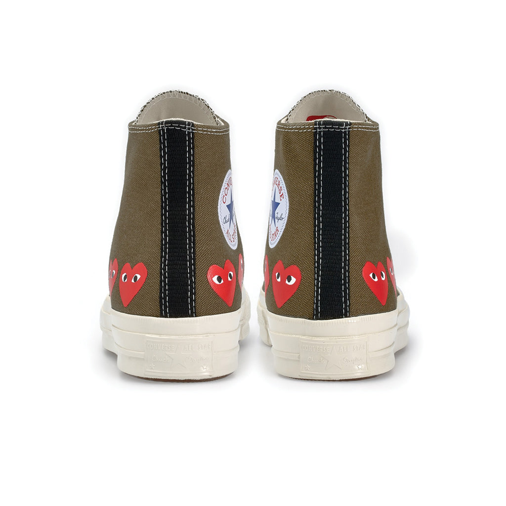 COMME des GARCONS PLAY x Converse Multi Heart Chuck Taylor All Star '70 High Khaki