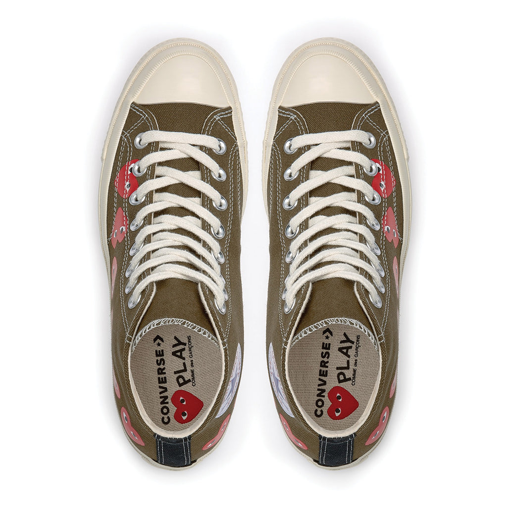 COMME des GARCONS PLAY x Converse Multi Heart Chuck Taylor All Star '70 High Khaki