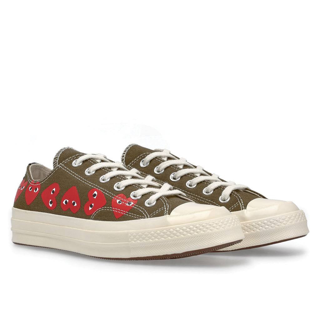 COMME des GARCONS PLAY x Converse Multi Heart Chuck Taylor All Star '70 Low Khaki
