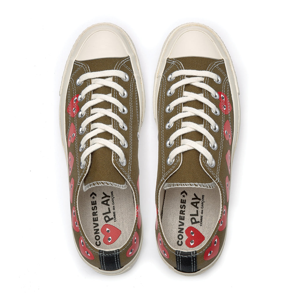 COMME des GARCONS PLAY x Converse Multi Heart Chuck Taylor All Star '70 Low Khaki
