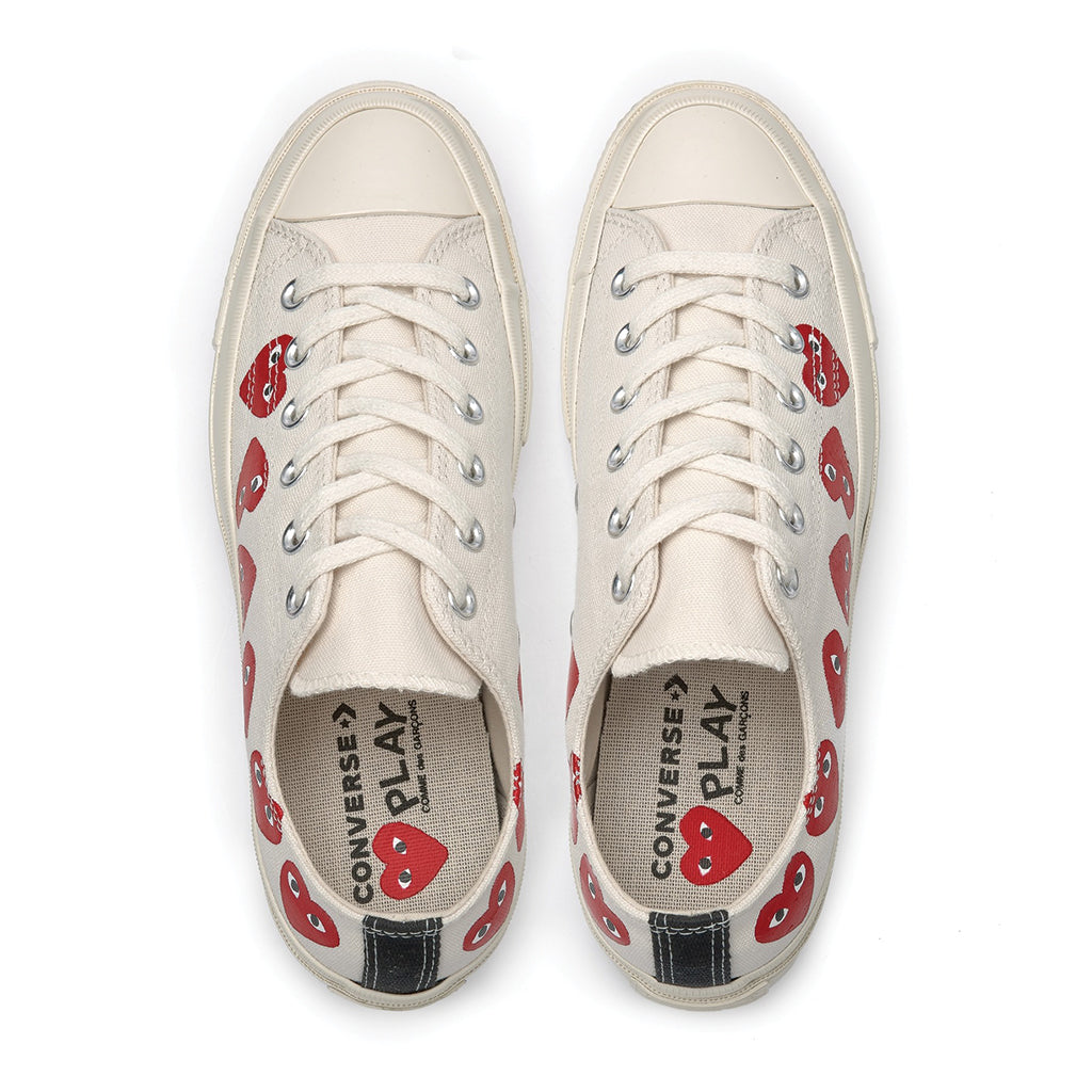 COMME des GARCONS PLAY x Converse Multi Heart Chuck Taylor All Star '70 Low White