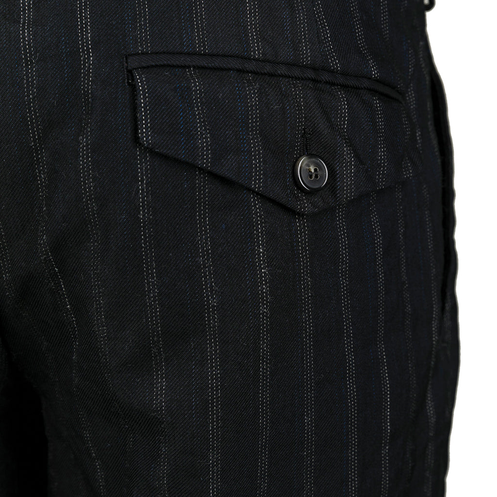 Dries van Noten Philip Linnen Stripe Pants Black
