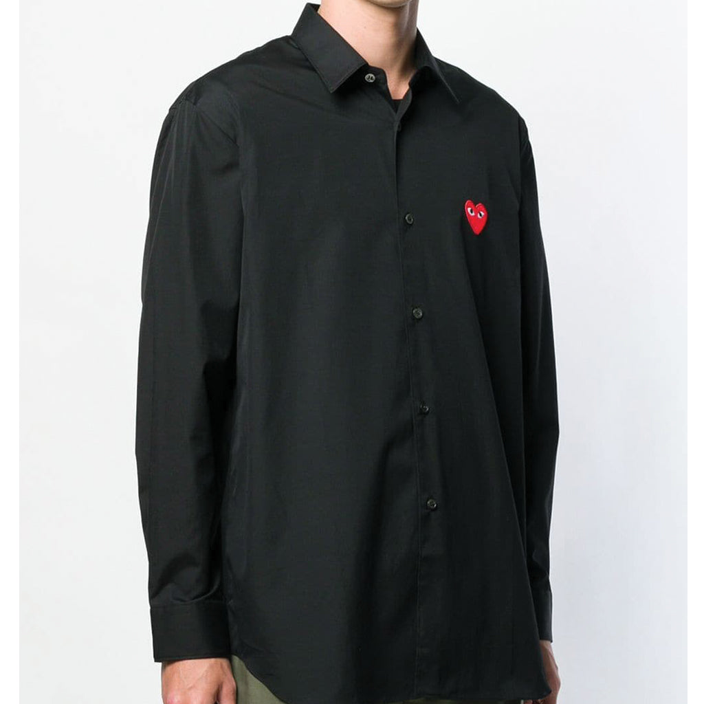COMME des GARCONS PLAY Red Heart Shirt Black