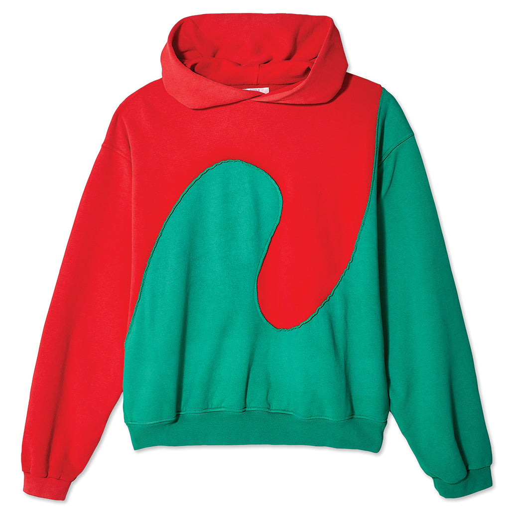 ERL Swirl Hooded Sweatshirt Red / Green