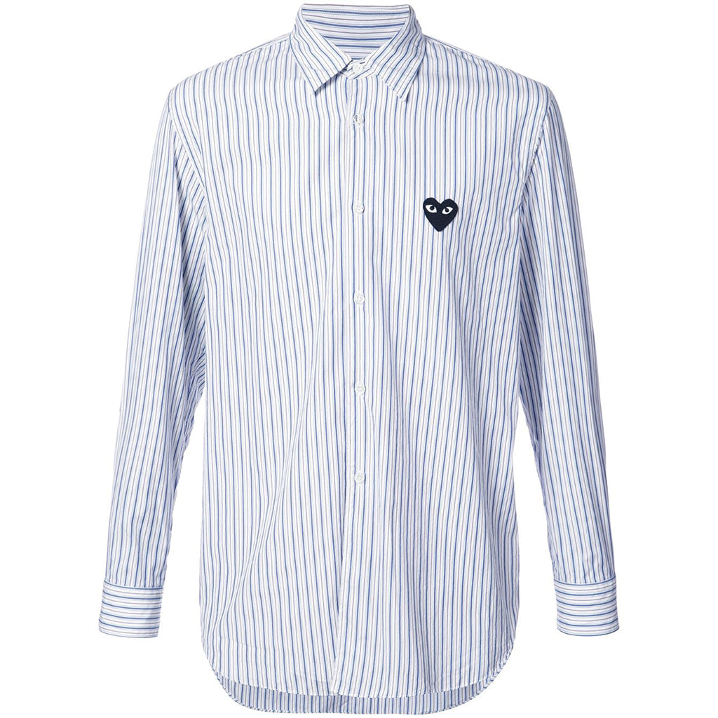 COMME des GARCONS PLAY Black Heart Striped Shirt