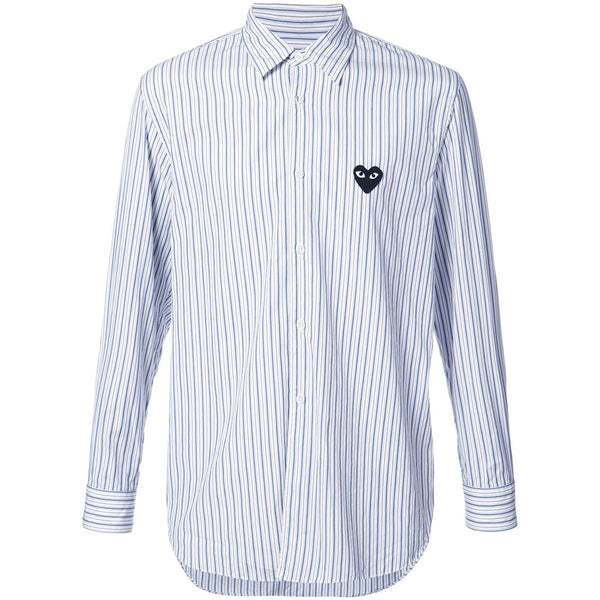 COMME des GARCONS PLAY Black Heart Striped Shirt