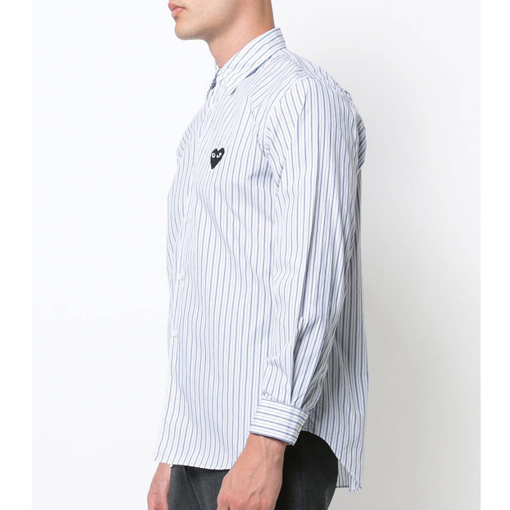 COMME des GARCONS PLAY Black Heart Striped Shirt