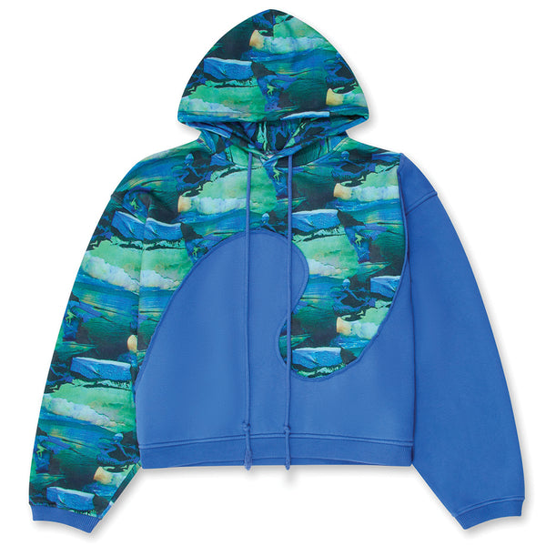 ERL Swirl Swirl Hooded Sweatshirt Green Sunset / Blue ERL06T038