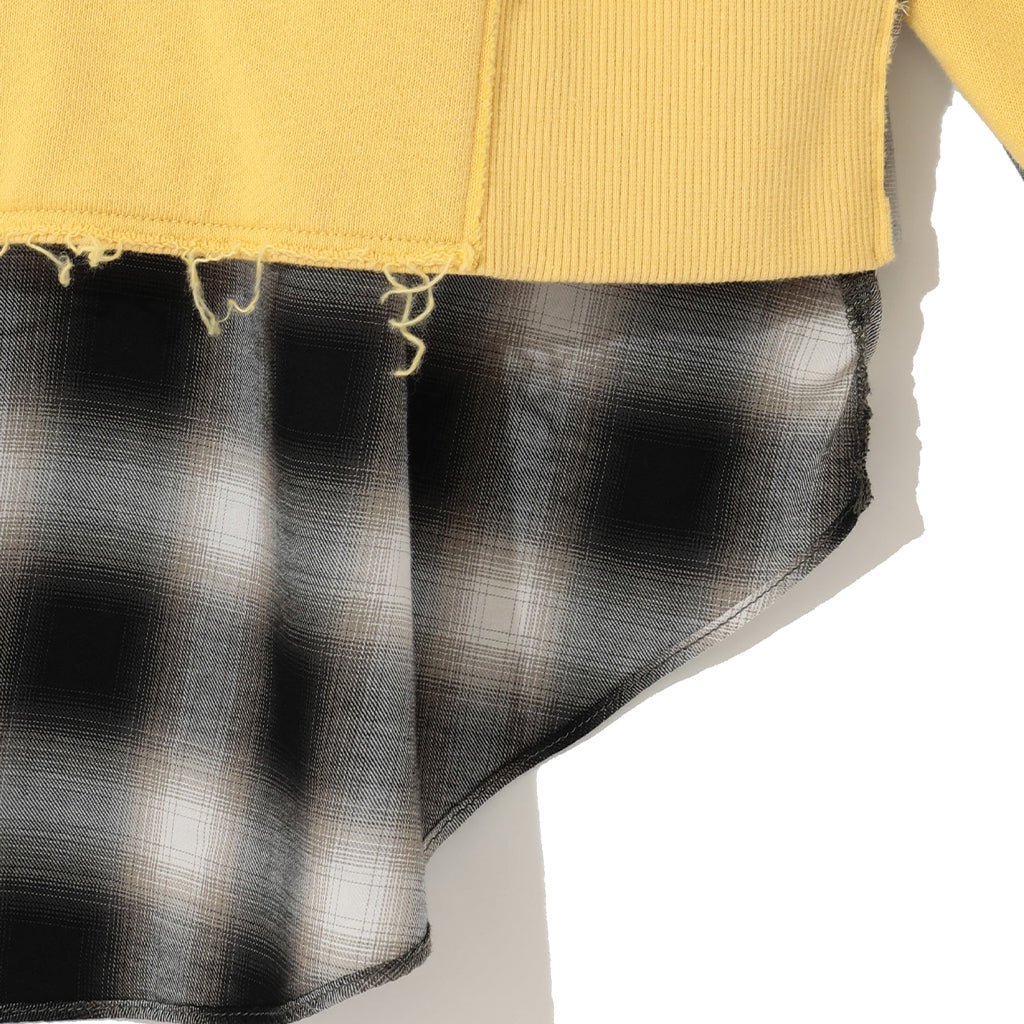 UNDERCOVERISM Hybrid Hoodie Yellow / Flannel UI1B4803