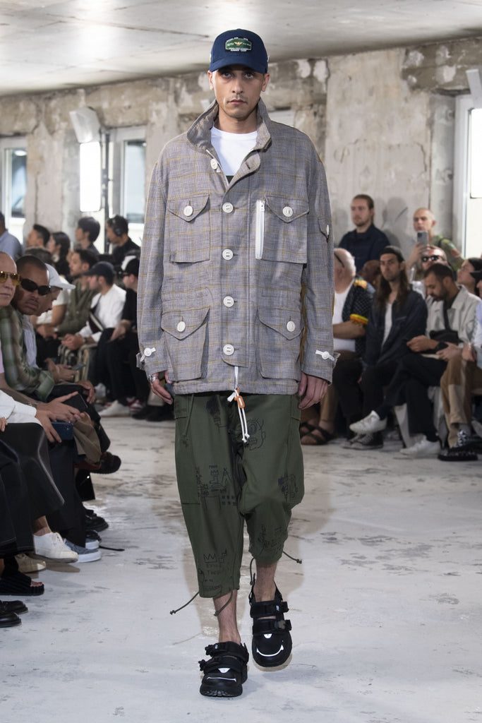Junya Watanabe MAN x Jean-Michel Basquiat Windbreaker Jacket Checkered WK-J012-S23