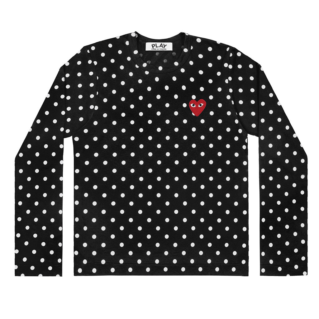 COMME des GARCONS PLAY Polka Dot Longsleeve Black