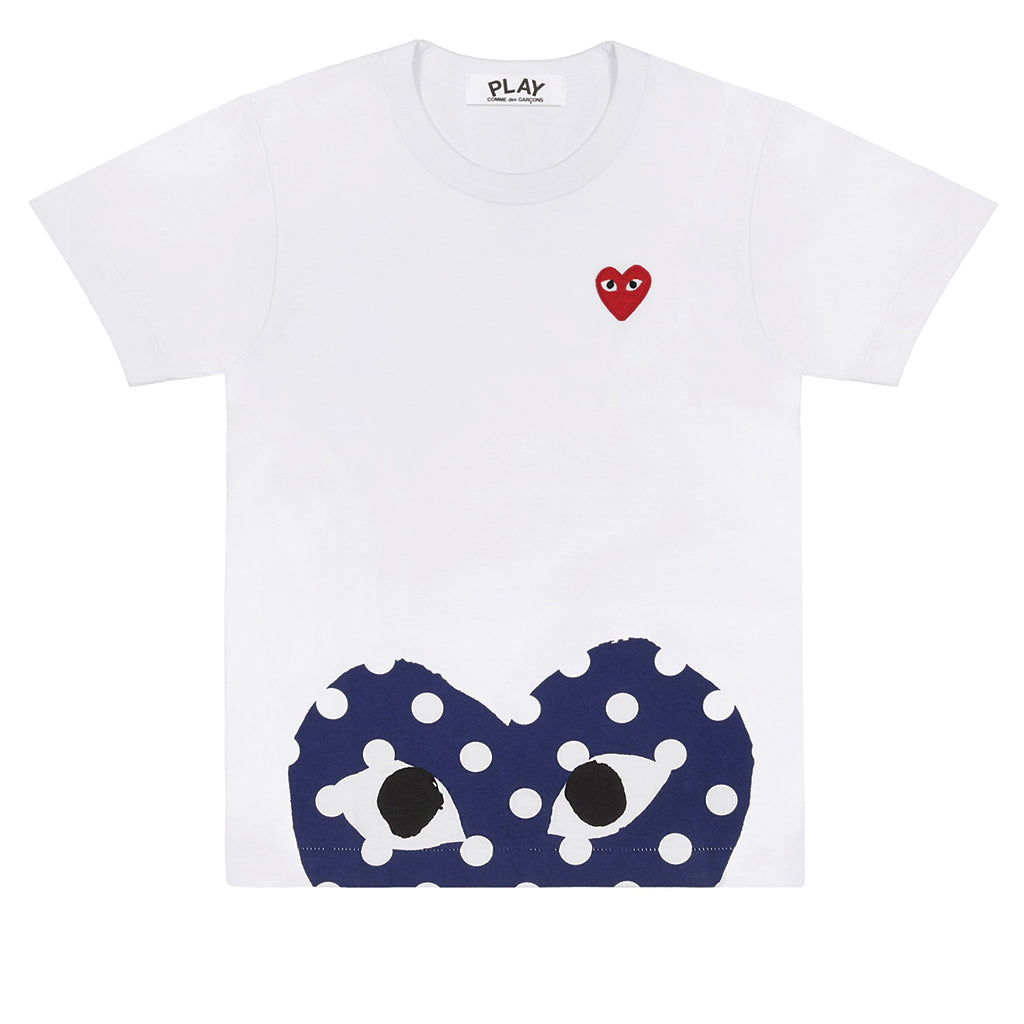 COMME des GARCONS PLAY Polka Dot Low Heart T-Shirt
