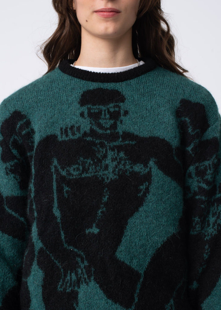 Carne Bollente B.F.F. Knitted Sweater Green