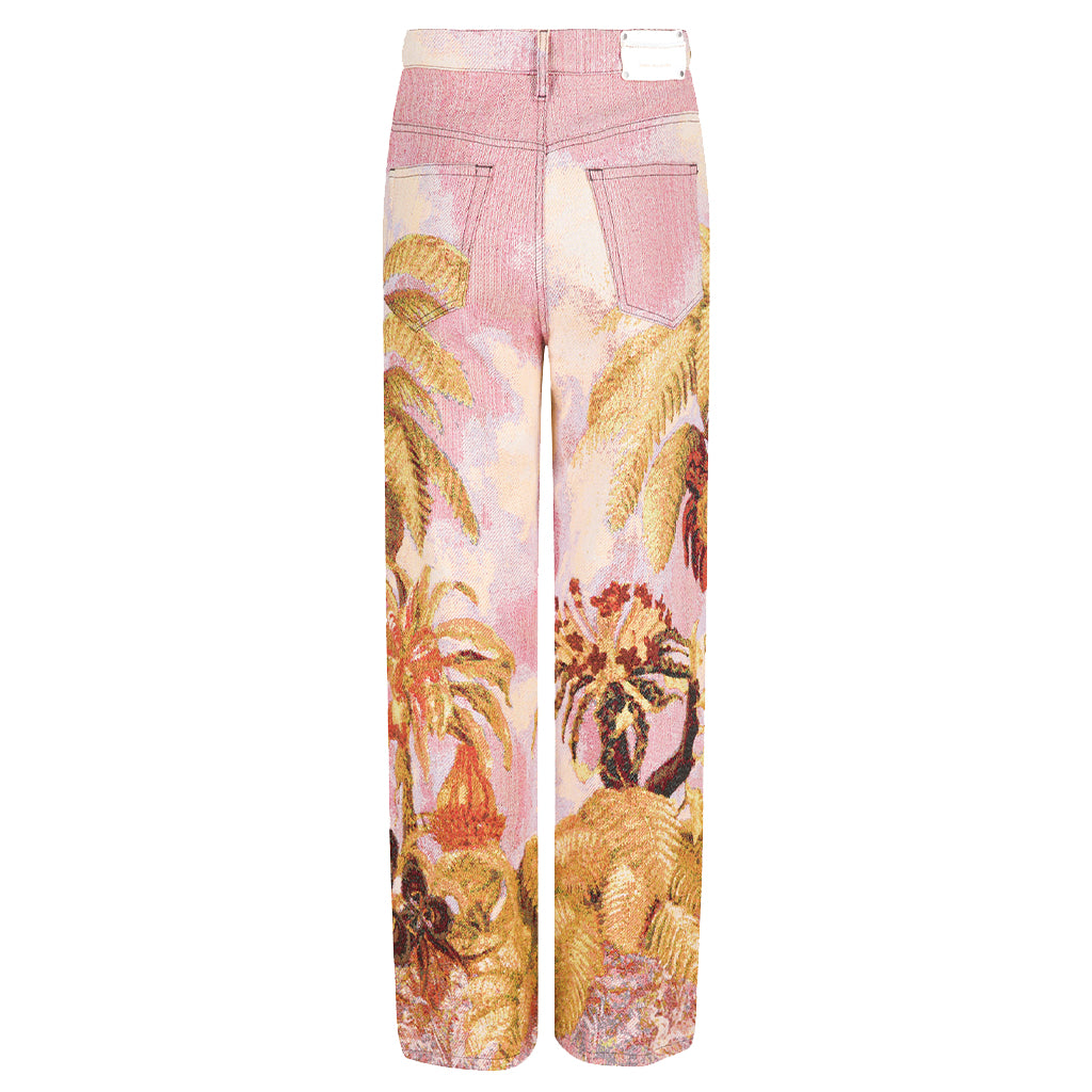 Dries van Noten Pine Printed Pants Pink 232-020904-7159