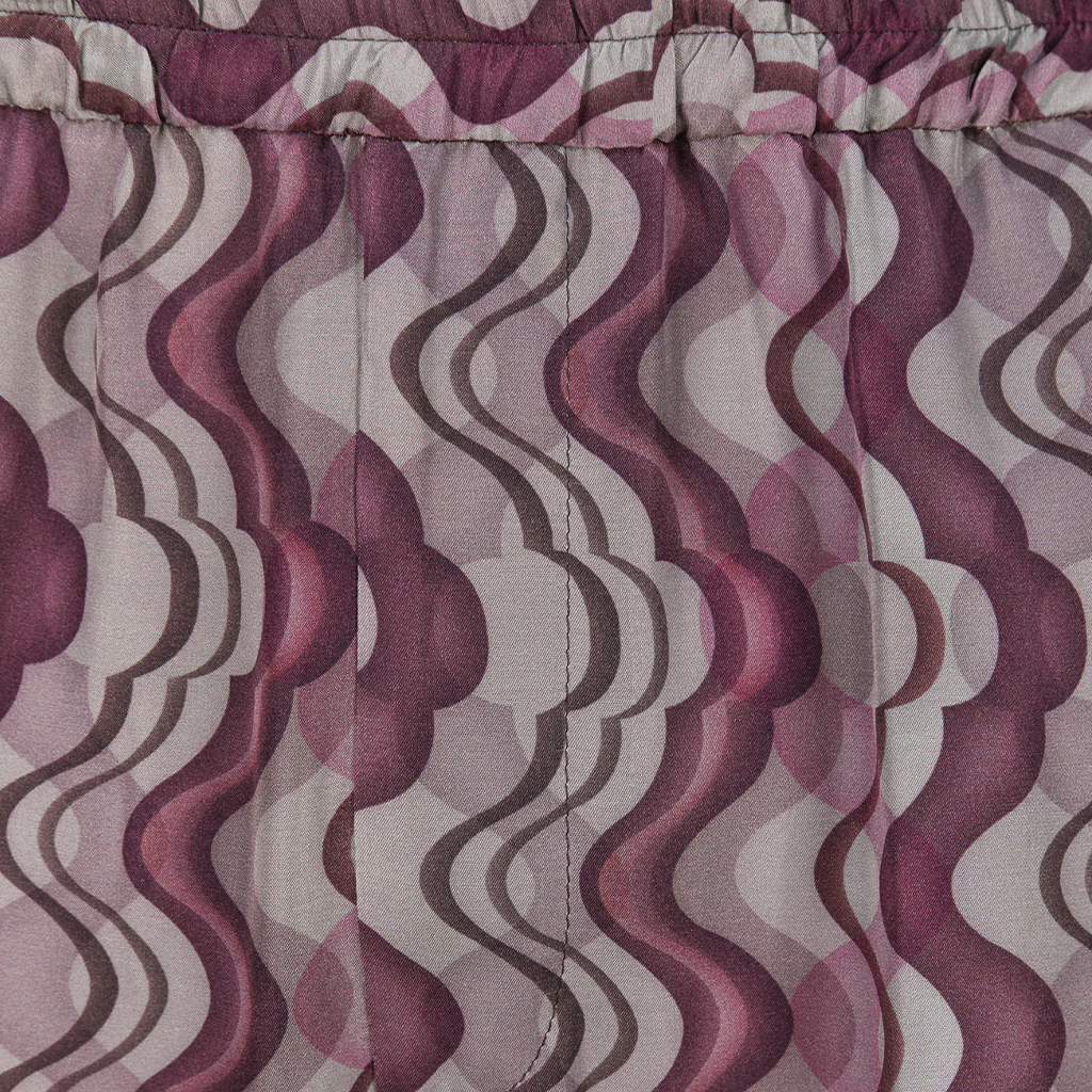 Dries van Noten Parkino Layered Wave Printed Pants Purple 241-020937-8098