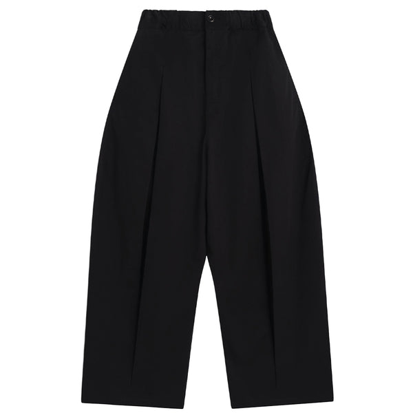 Sage Nation Box Pleat Trousers Black