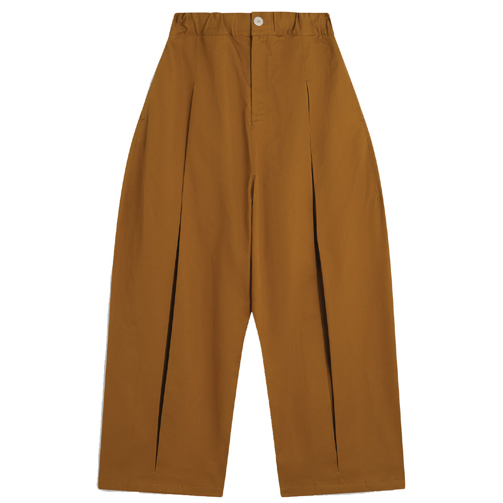 Sage Nation Box Pleat Trousers Pecan – T0K10