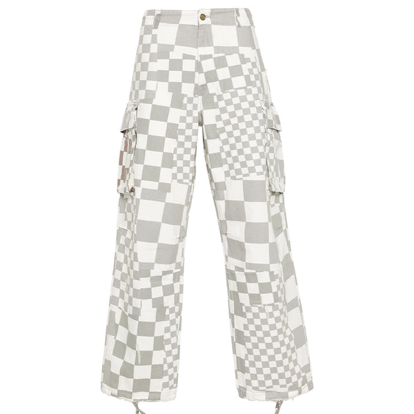 ERL Checkered Printed Cargo Pants ERL08P005