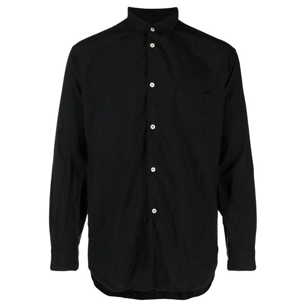 Asymmetrical-double-collar longline shirt, Yohji Yamamoto