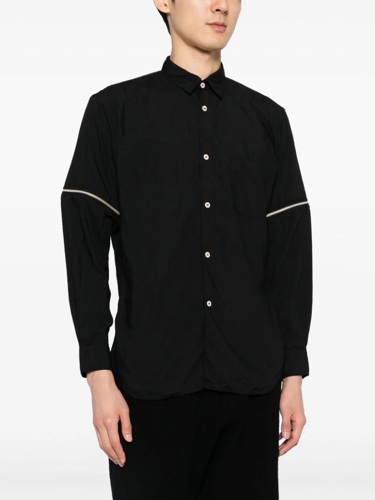 COMME des GARCONS SHIRT Zip Detail Shirt Black FL-B038-W23