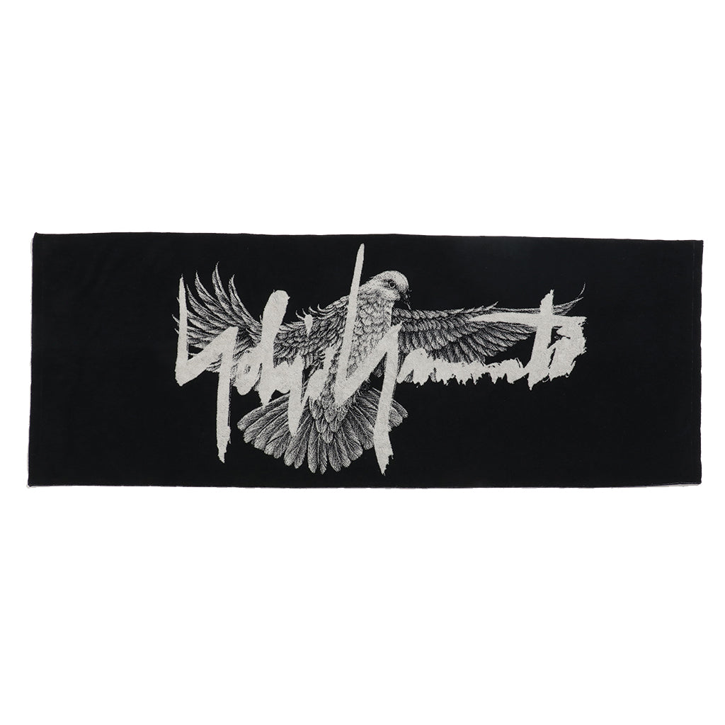 Yohji Yamamoto Signature / Bird Graphic Bath Towel