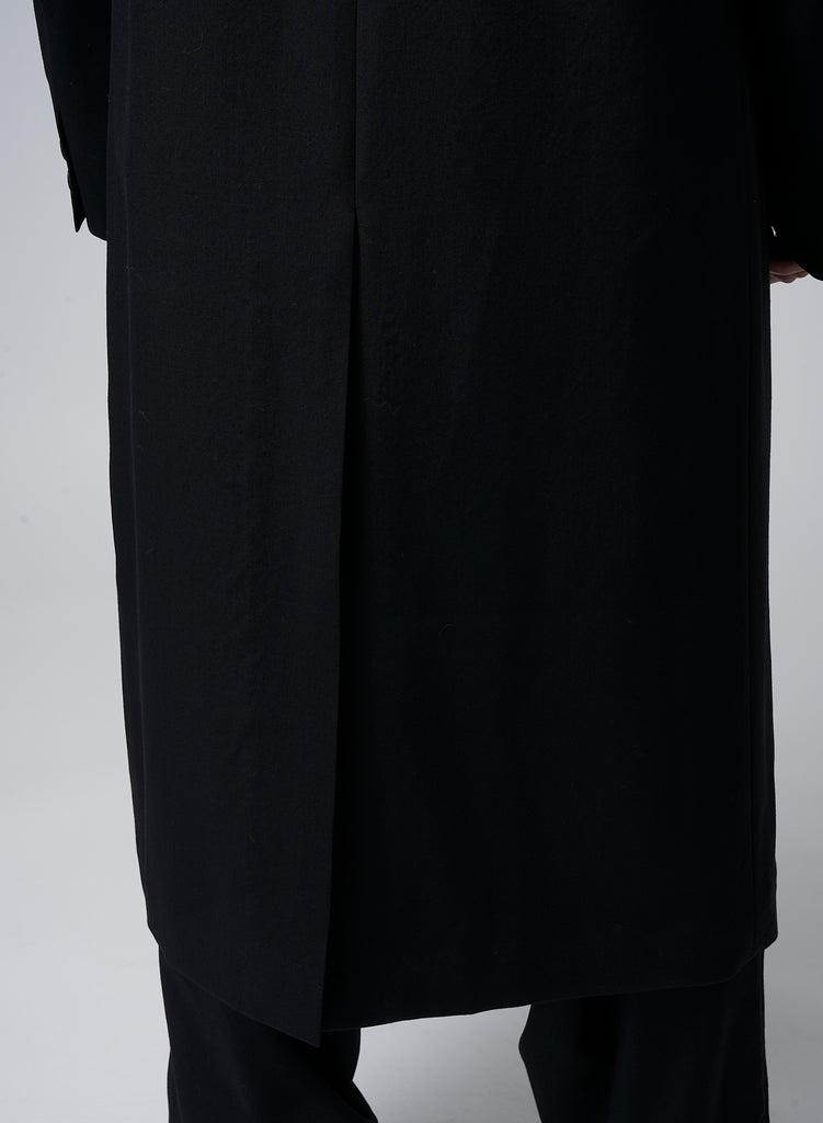 Yohji Yamamoto POUR HOMME Double Left Panel Stand Collar Coat HJ-C14-100-2-03