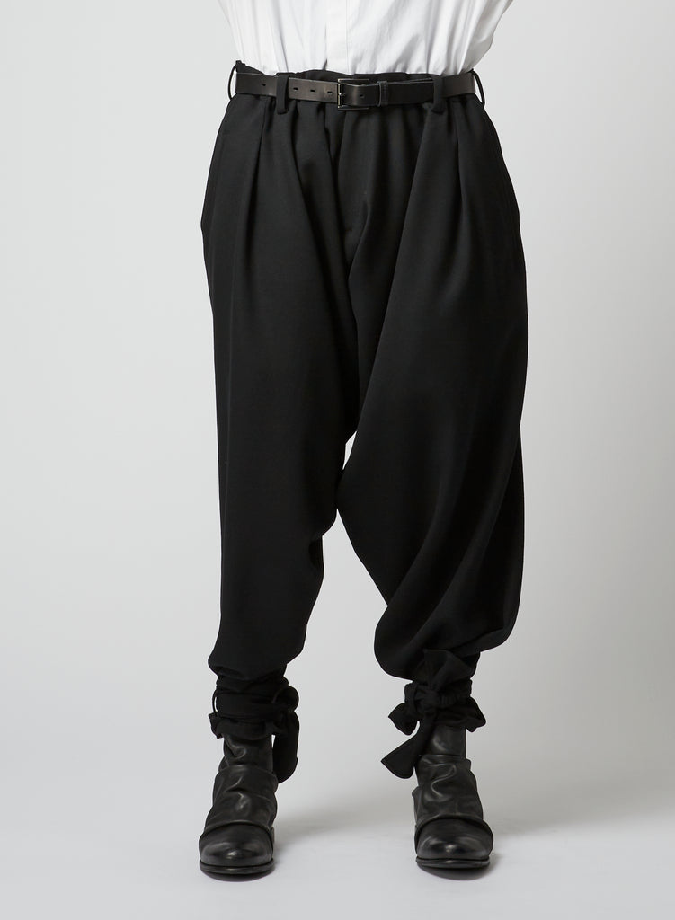 Yohji Yamamoto Pour Homme Army Gabardine Twisted Hem Draped Pants HJ-P20-120-1-01