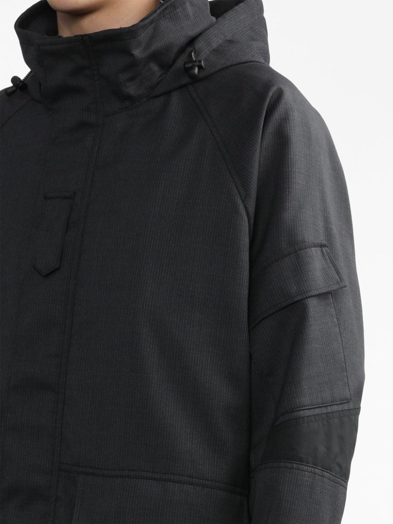 COMME des GARCONS Homme Hooded Jacket Striped Charcoal HL-J010-051