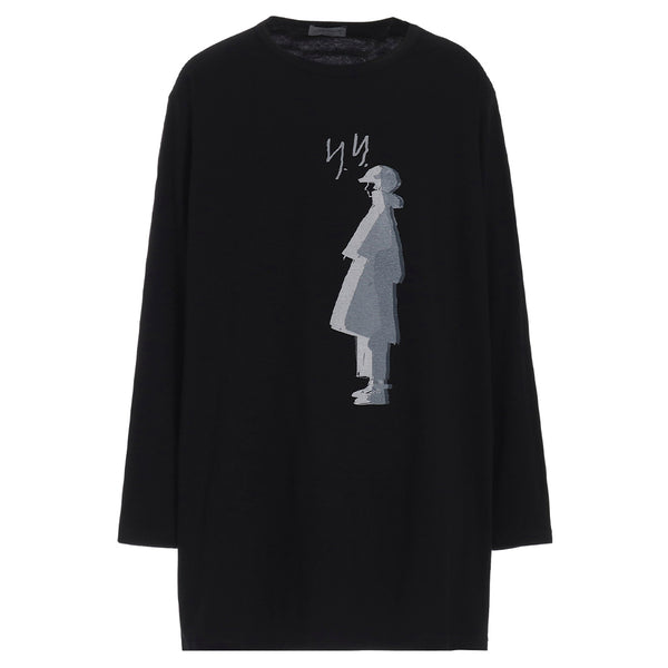 Yohji Yamamoto POUR HOMME Single Jersey Print Longsleeve HP-T66-993-02-03