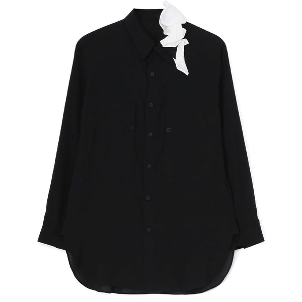 Yohji Yamamoto POUR HOMME A-Unfixed Cloth PK Shirt HS-B21-216-1-02