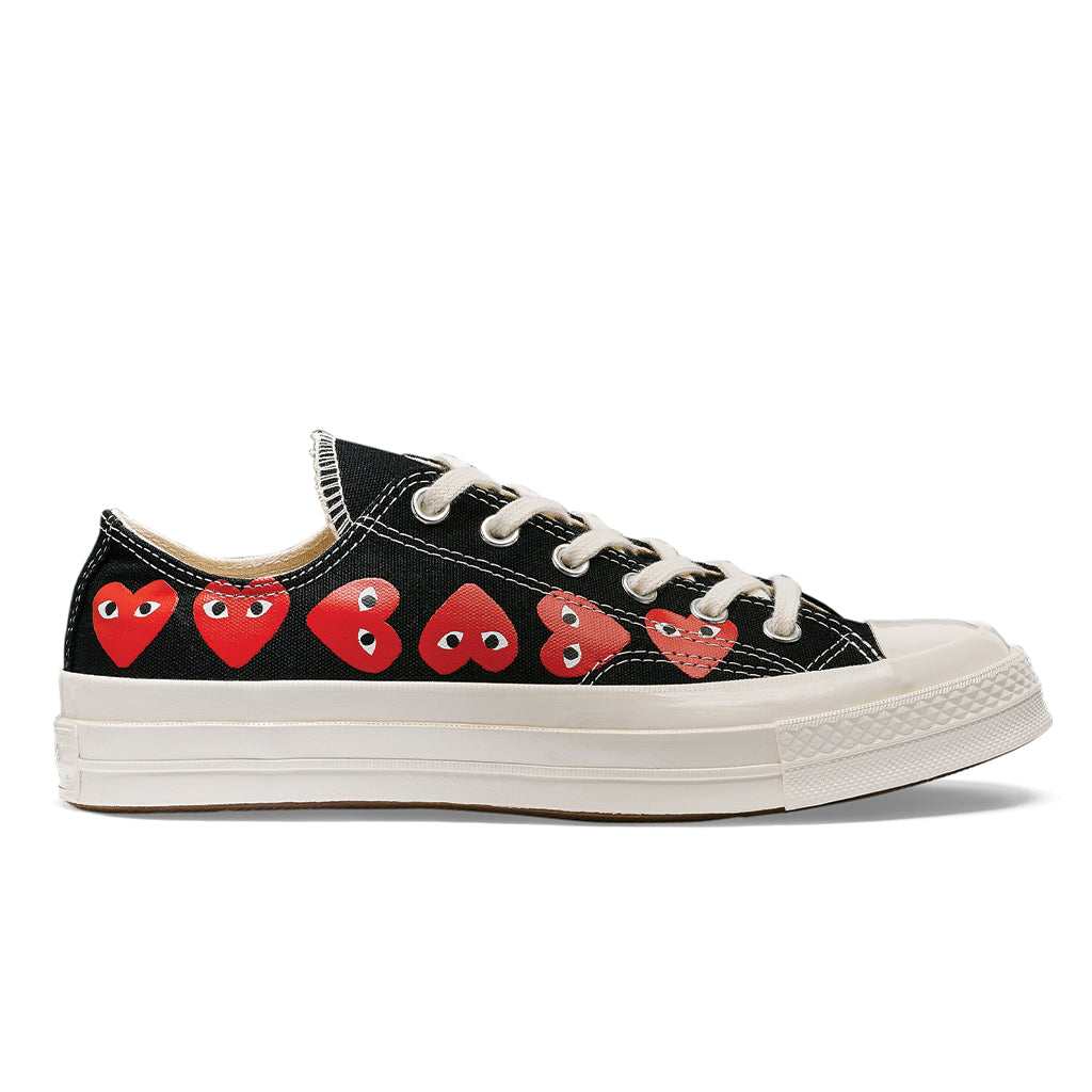 COMME des GARCONS PLAY x Converse Chuck Taylor All Star '70 Multi Red Heart Low Black