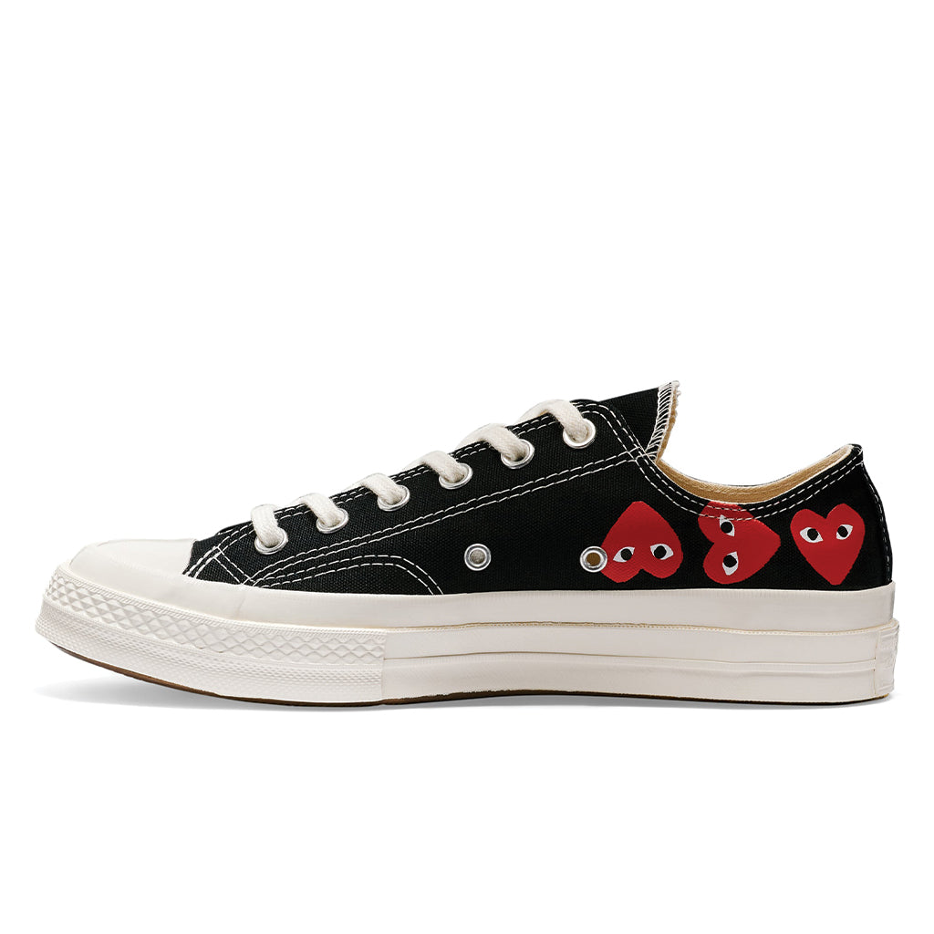 COMME des GARCONS PLAY x Converse Chuck Taylor All Star '70 Multi Red Heart Low Black