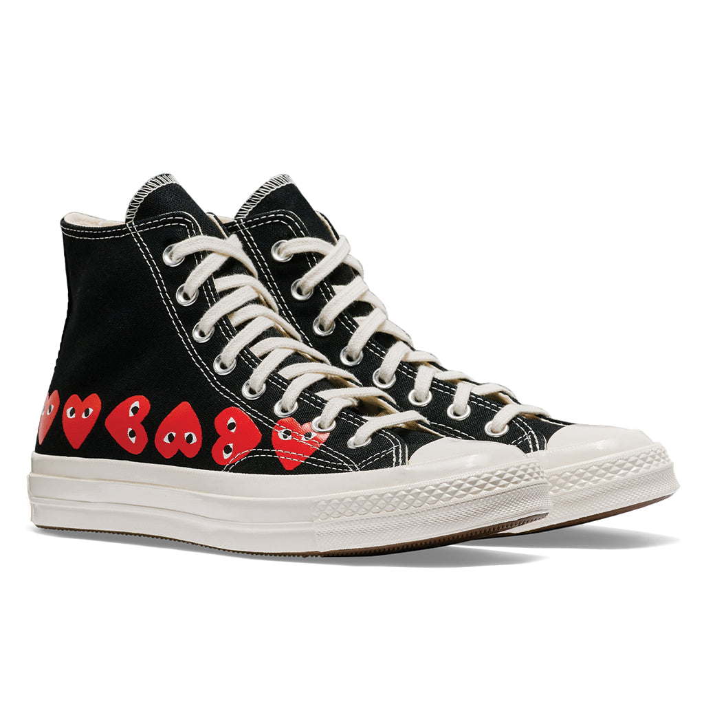 COMME des GARCONS PLAY x Converse Chuck Taylor All Star '70 Multi Red Heart High Black