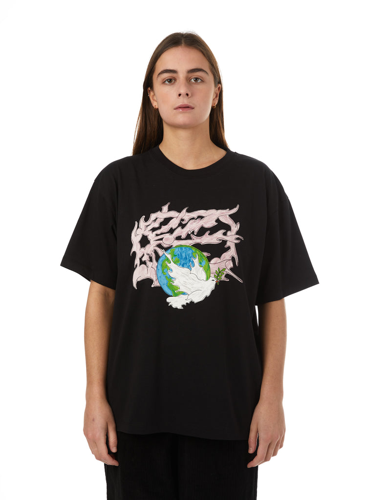 Rassvet Dove Peace Graphic T-Shirt Black PACC13T003