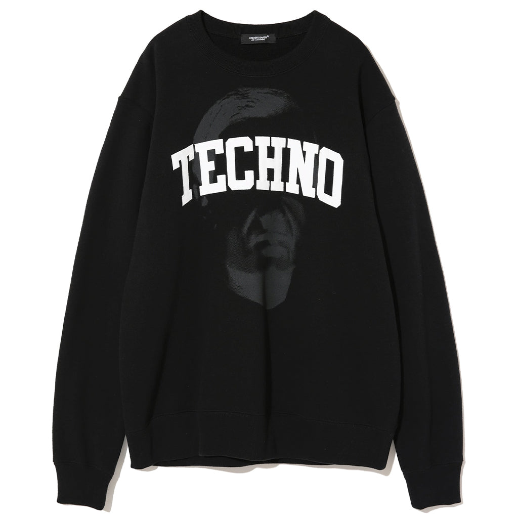 UNDERCOVER Jun Takahashi Techno Face Sweater Black UC2C4891-2